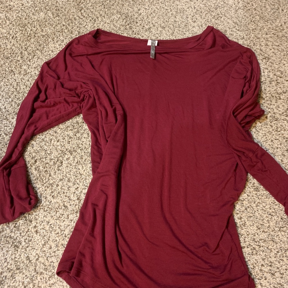 Maroon Moa dolman sleeve top